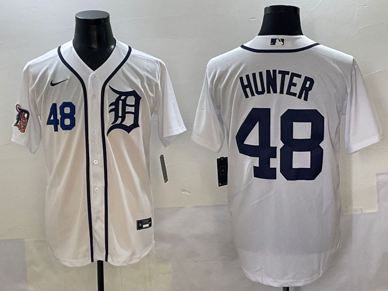 Men 2025 Detroit Tigers #48 Hunter White Game Nike MLB Jersey style 3
